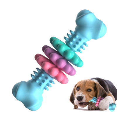 Dog Chew Toy Dog Bone Type  Dogs Teeth Cleaning Toys Indestructible TPR Bone Chewing Bite Resistant Teething Toys  Pet Products